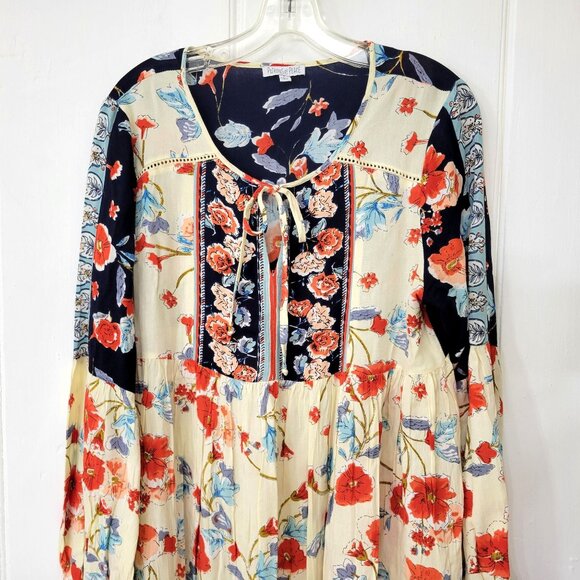 Patrons of Peace Boho Floral Peasant Dress Size Medium - Picture 2 of 5